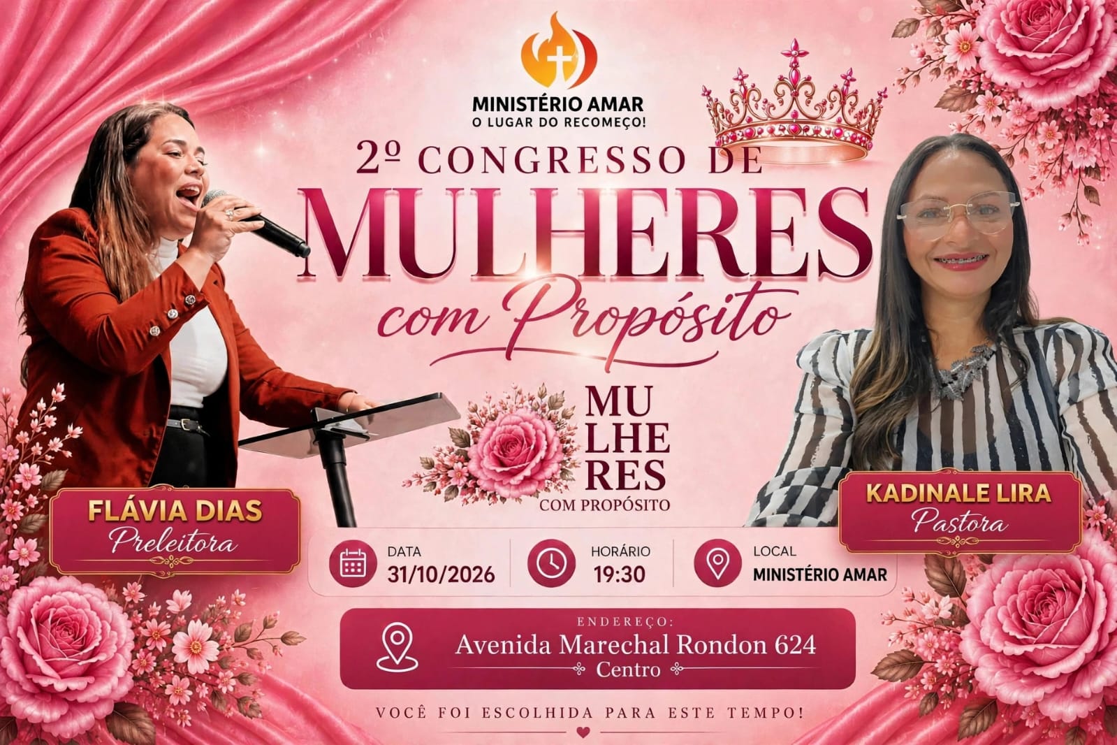 Ministério Amar realiza 2º Congresso Mulheres com Propósito em Rondonópolis